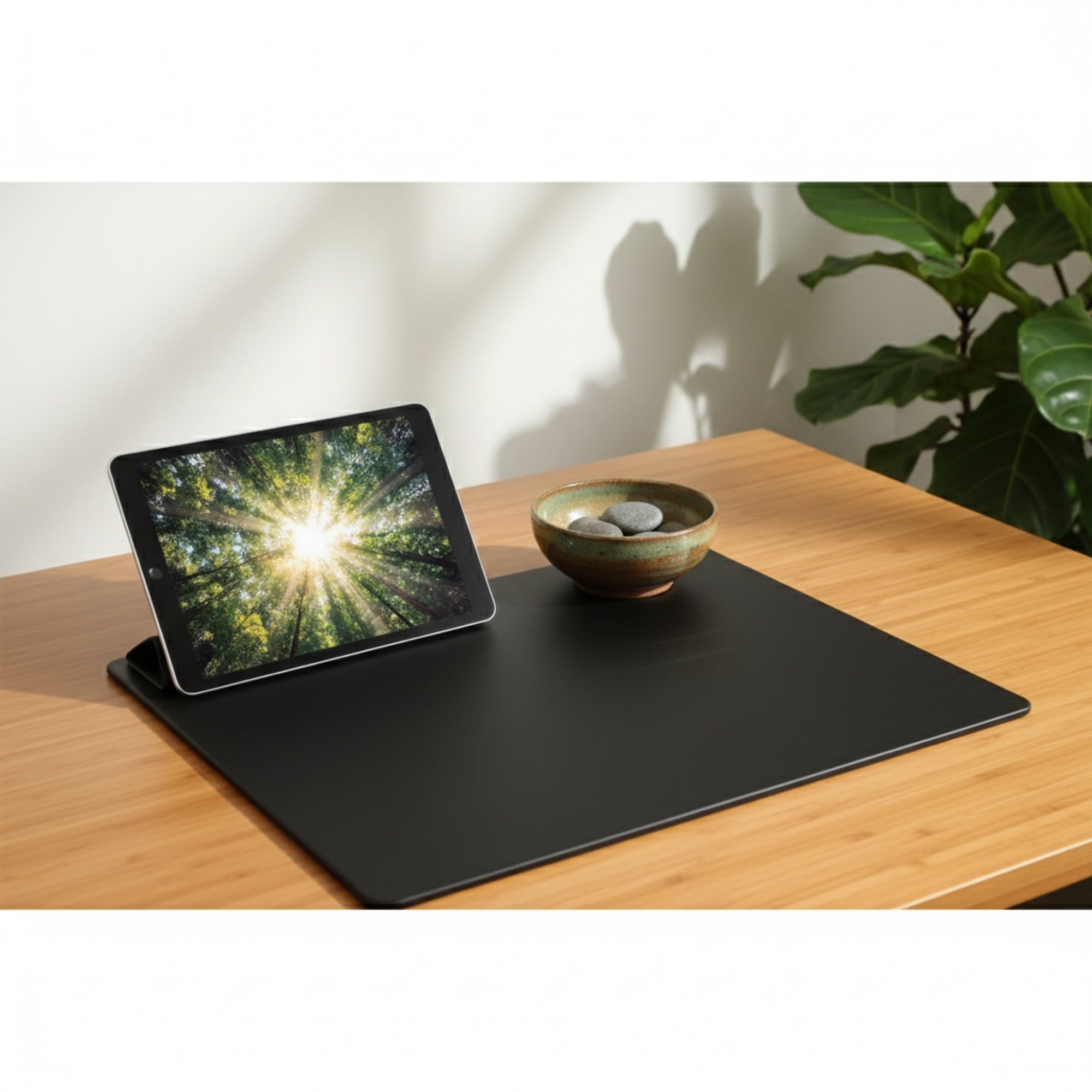 Black Leatherette 17 x 14 Conference Table Pad