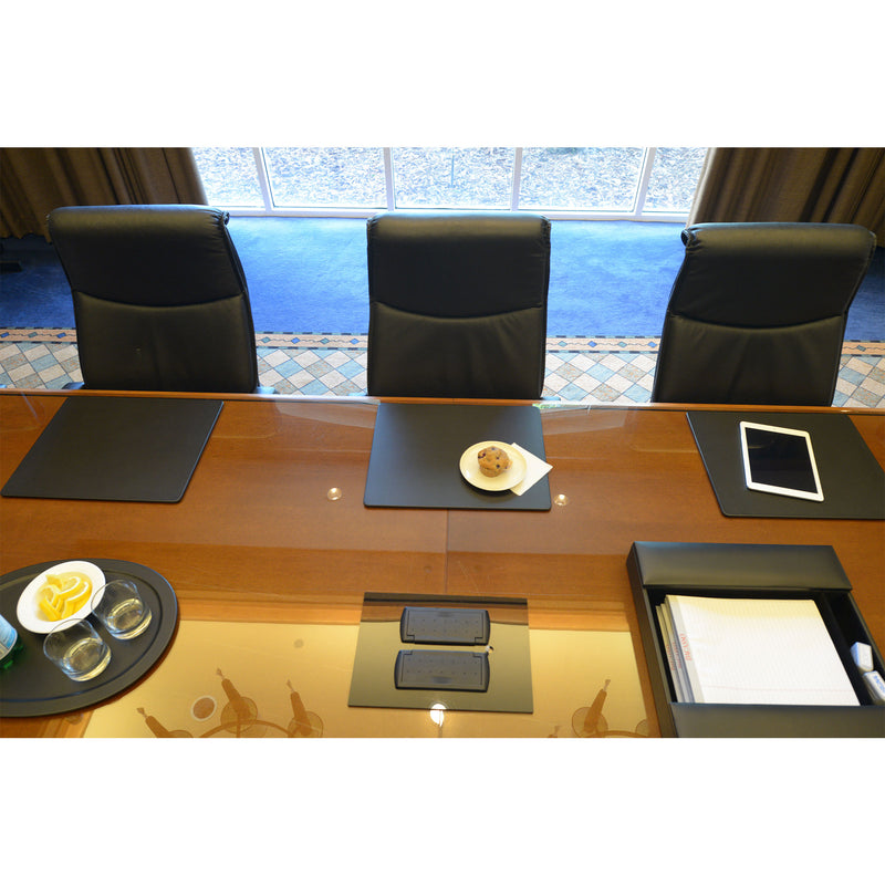 Black Leatherette 17 x 14 Conference Table Pad