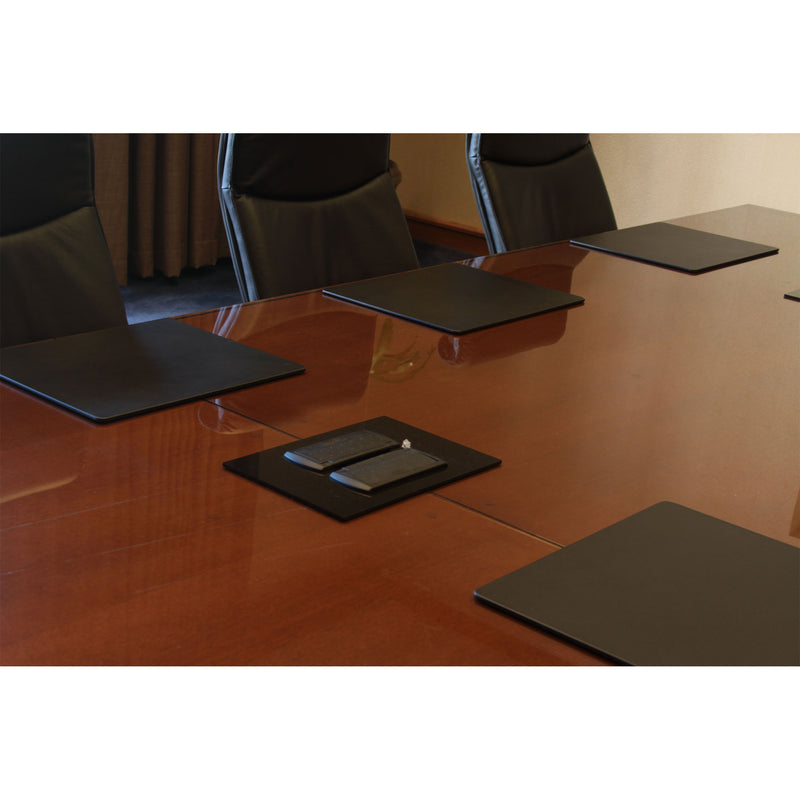 Black Leatherette 17 x 14 Conference Table Pad