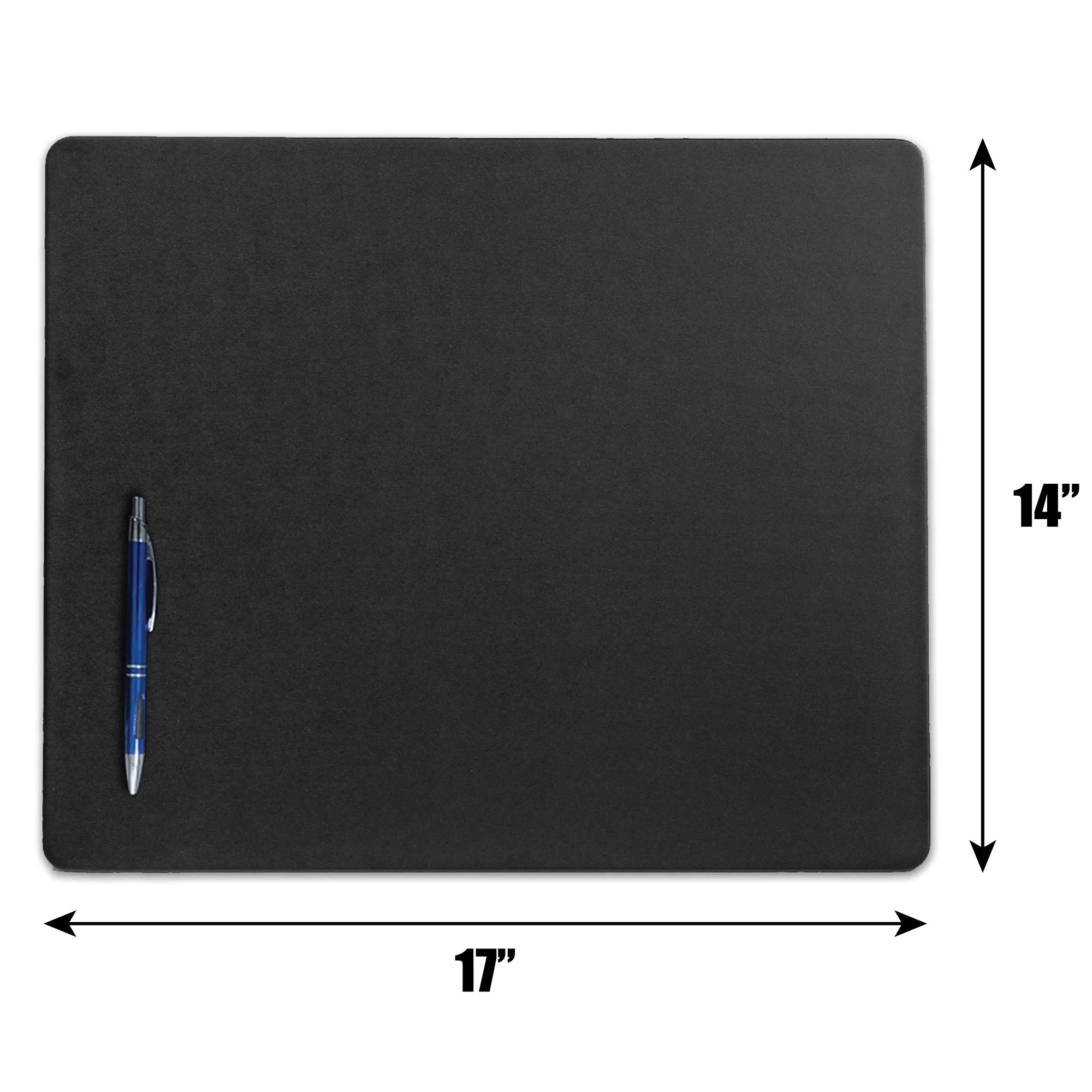 Black Leatherette 17 x 14 Conference Table Pad