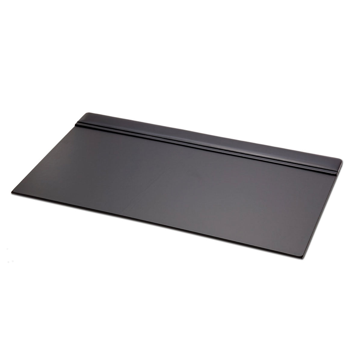 Classic Black Leather 34" X 20" Top-Rail Desk Pad
