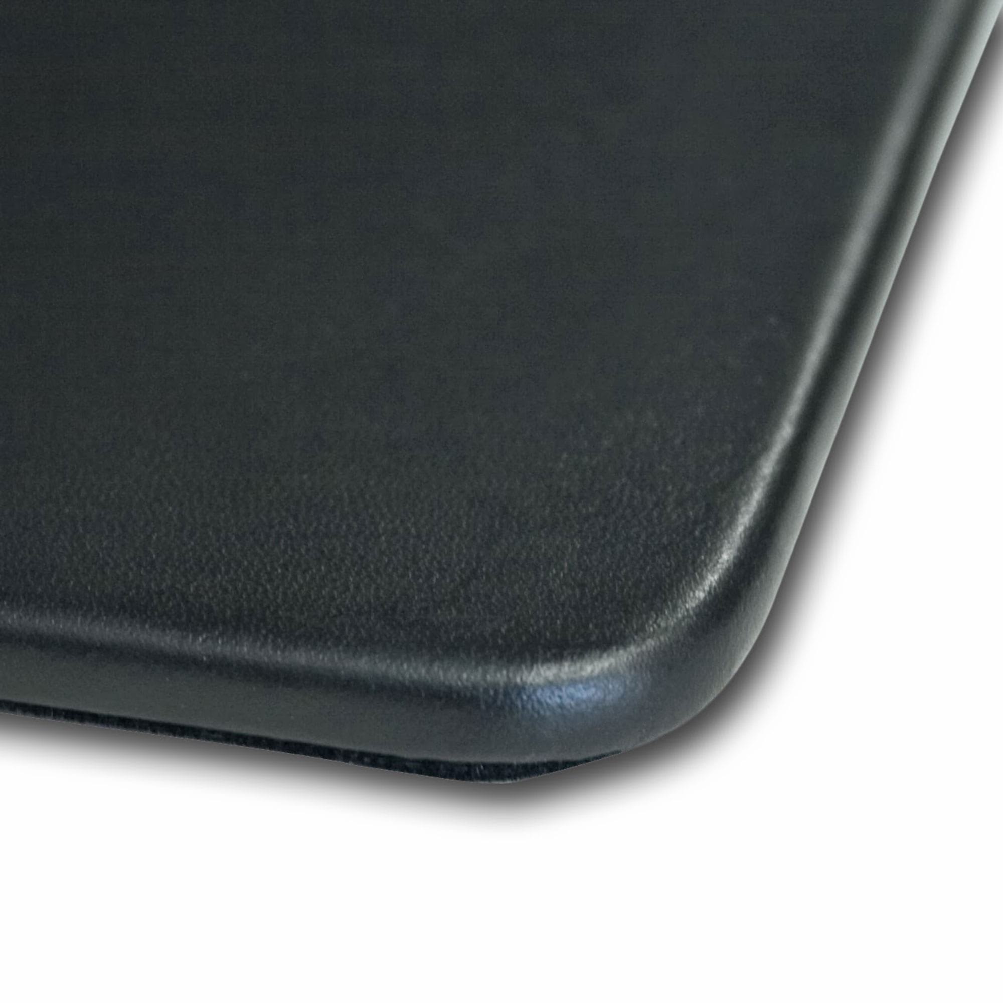 Classic Black Leather Conference Pad with Top-Rail Pen Well, 17 x 14