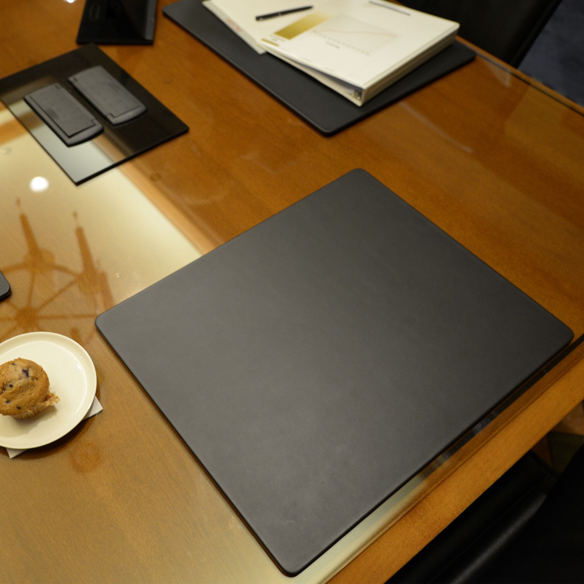 Black Leatherette 20 x 16 Conference Table Pad