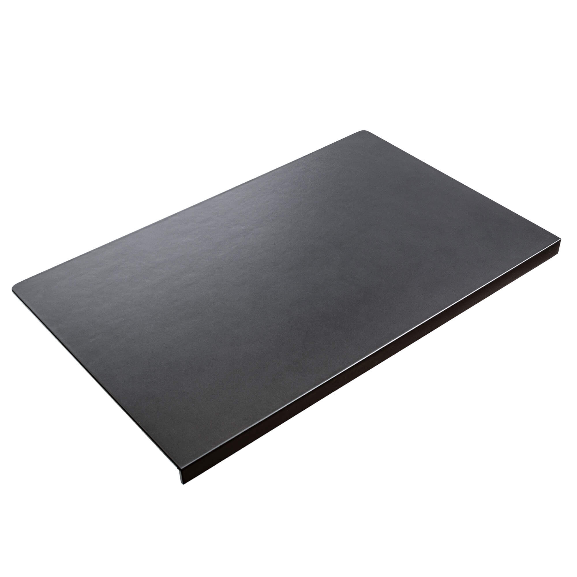 Classic Black Leather Desk Pad with Fixation Lip, 30 x 19