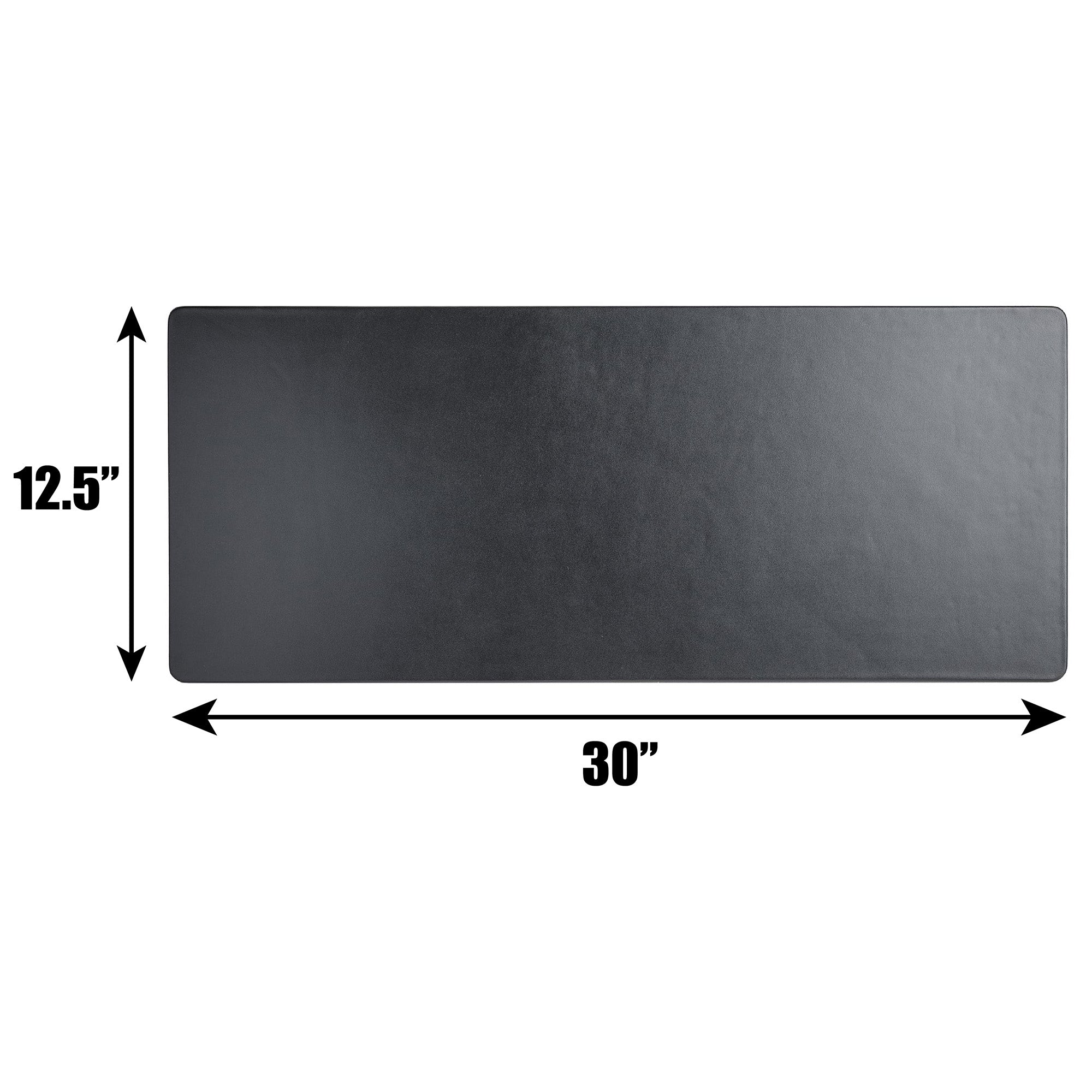 Classic Black Leather 30" x 12.5" Keyboard/Mouse Desk Mat