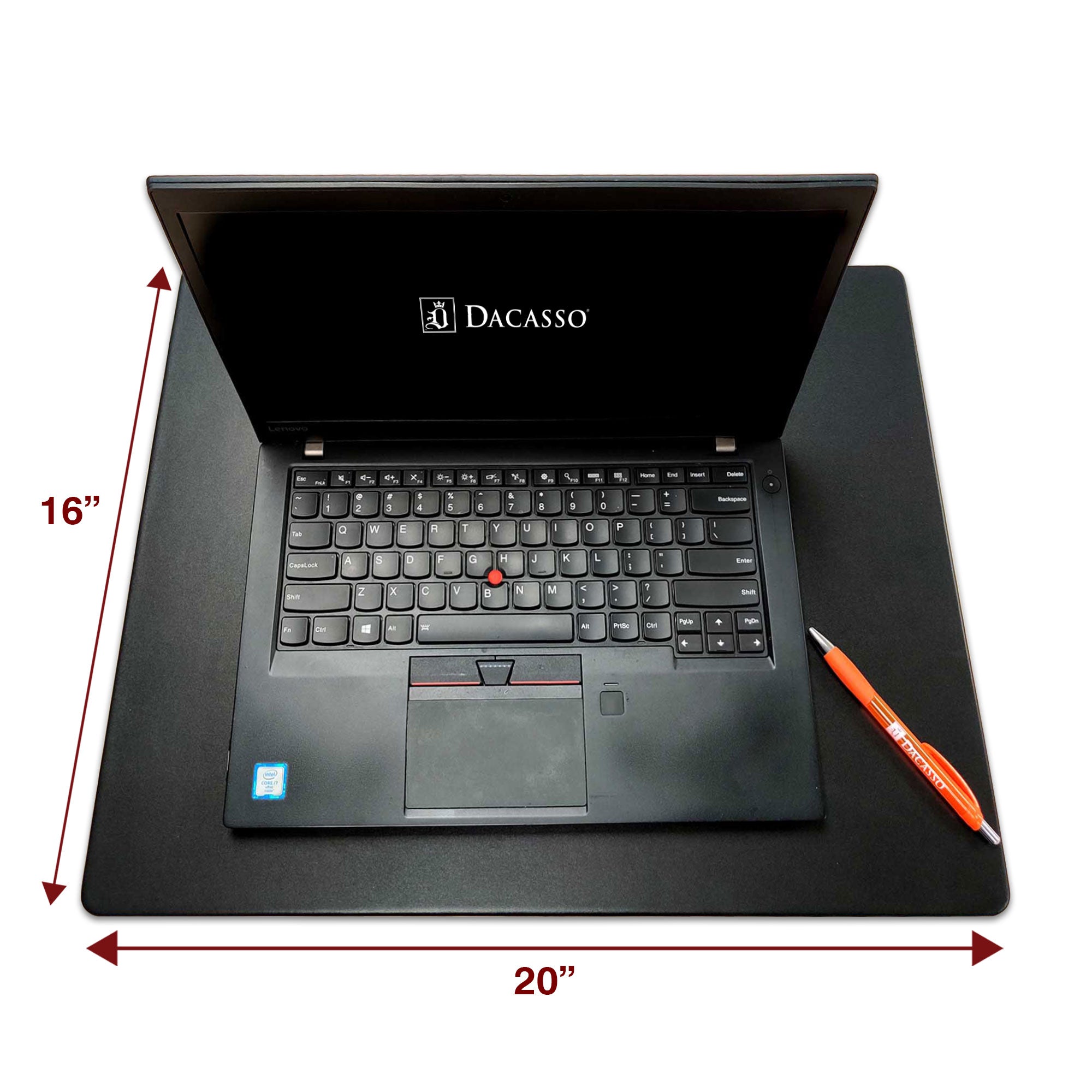 Classic Black Leather 20" x 16" Lap Desk