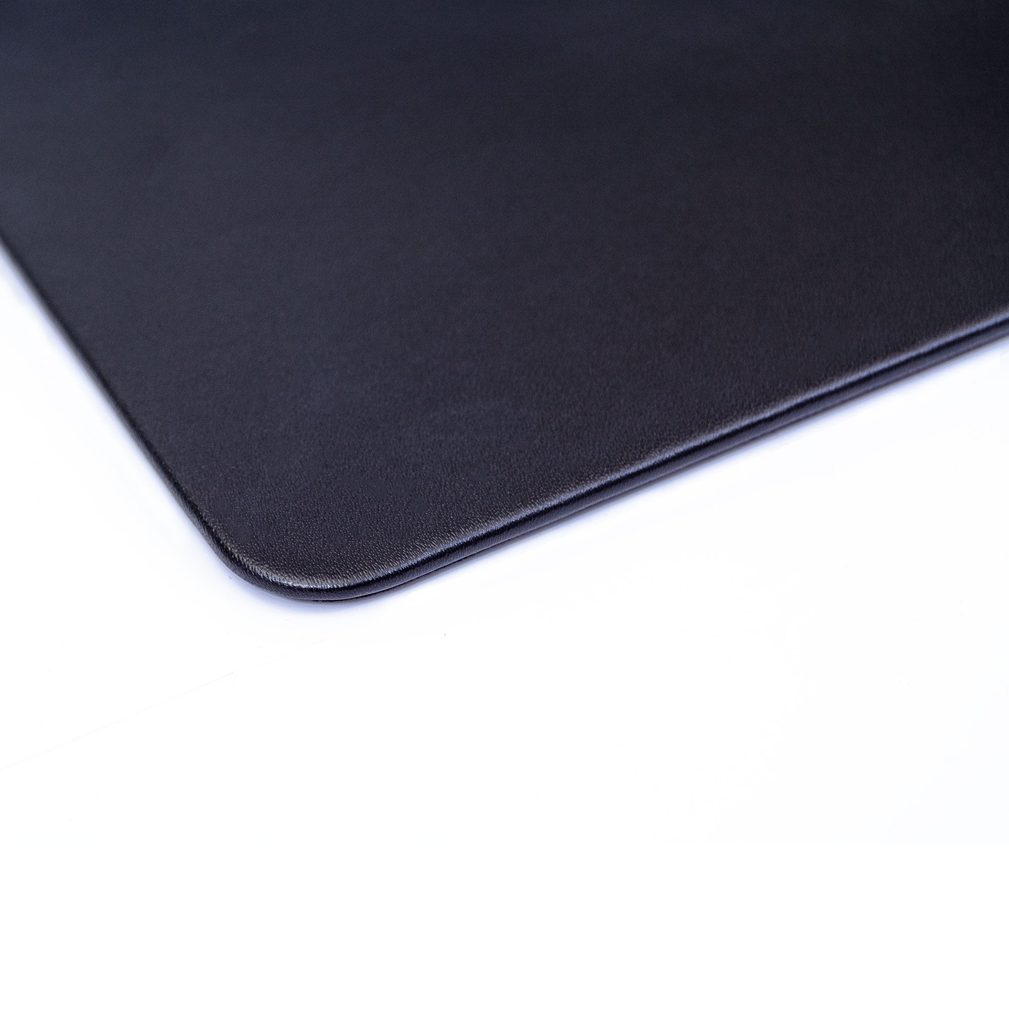 Black Leatherette 17" x 14" Conference Table Pad with Thin Metal Core