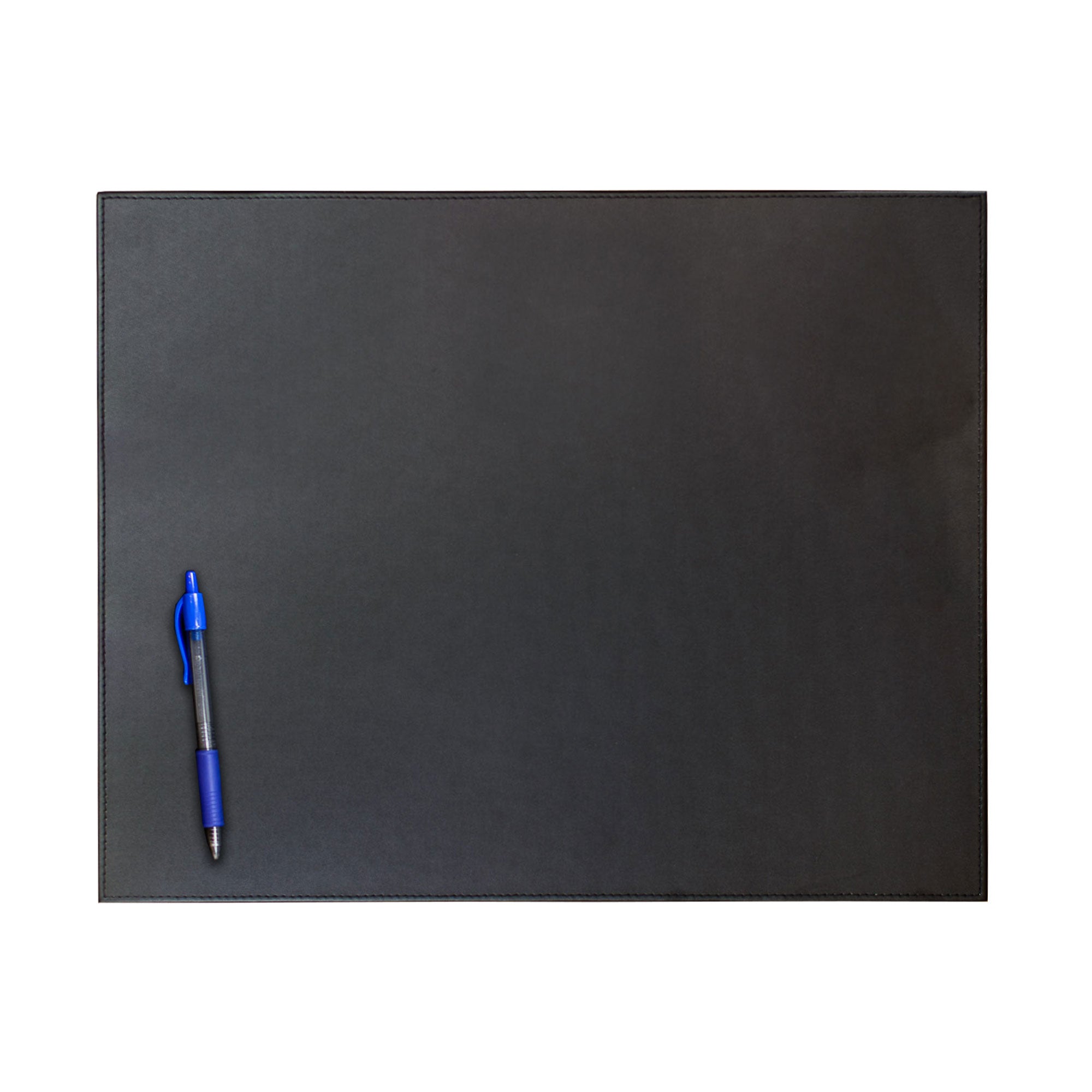 Black Leatherette 17 x 14 Conference Table Pad w/ Black Tone-on-Tone Stitching