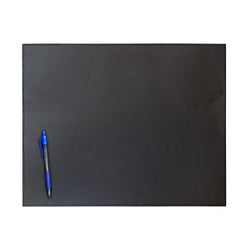 Black Leatherette 17 x 14 Conference Table Pad w/ Black Tone-on-Tone Stitching