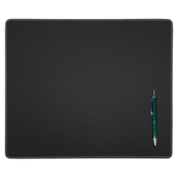 Black Leatherette Stitched 17" x 14" Conference Table Pad