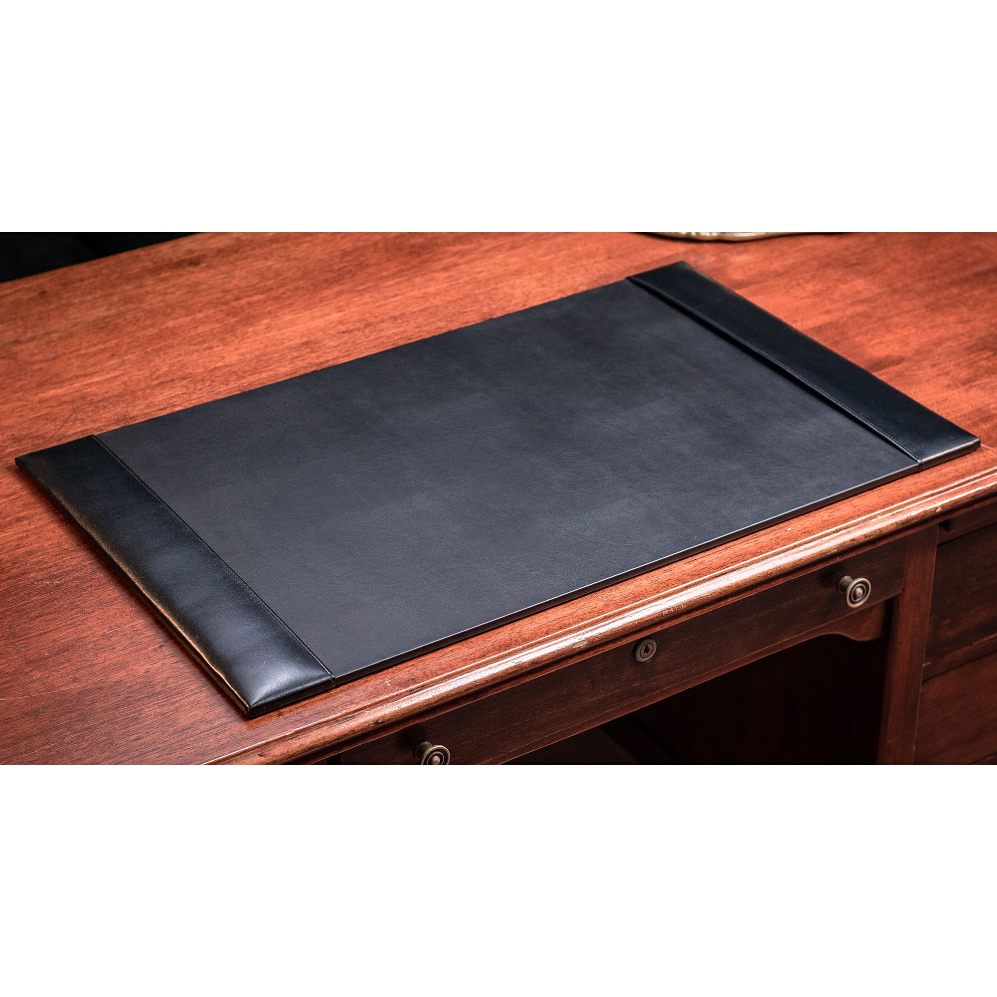 Black Bonded Leather 30" x 18" Desk Pad
