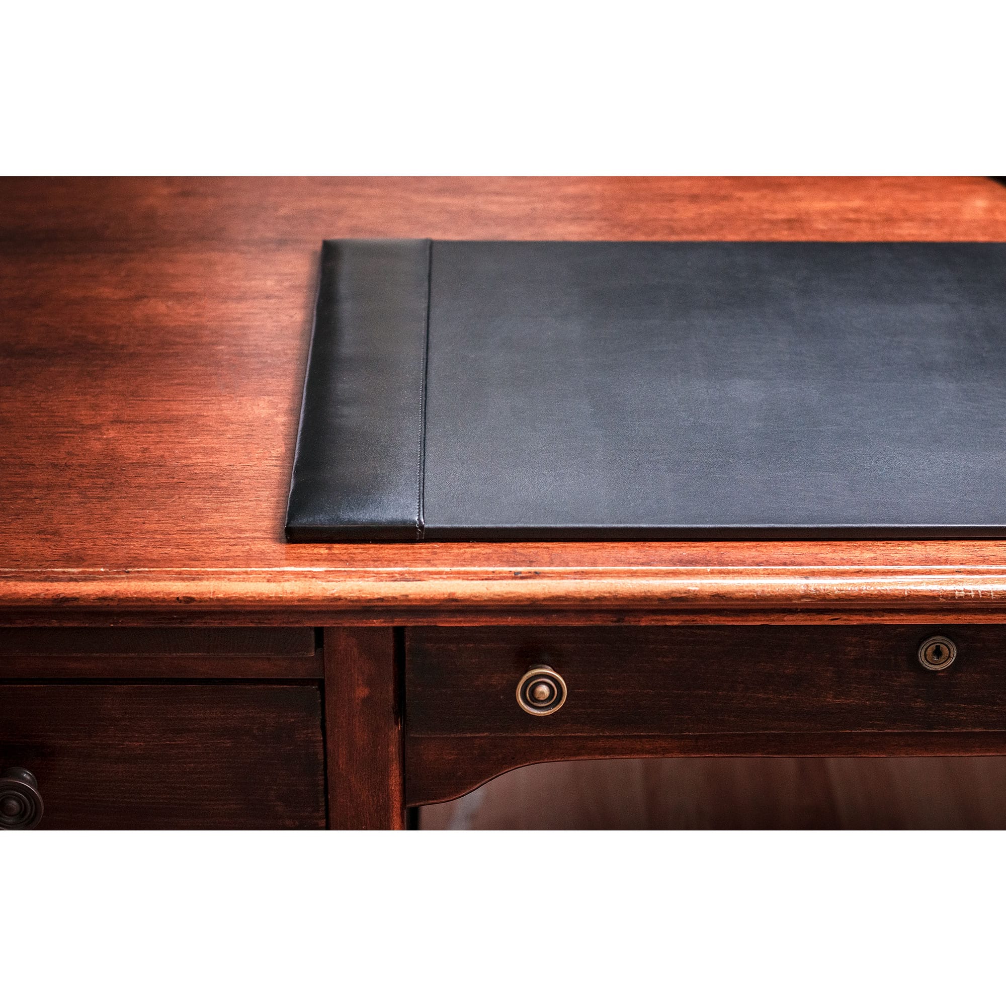 Black Bonded Leather 30" x 18" Desk Pad
