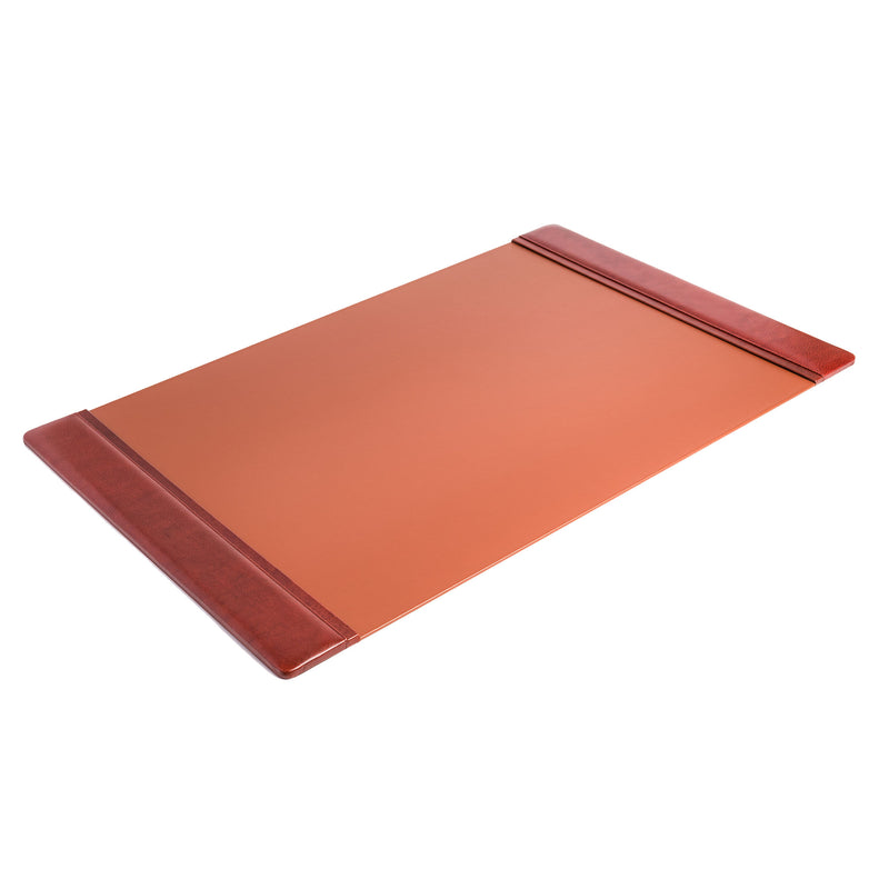 Mocha Leather 38" x 24" Side-Rail Desk Pad