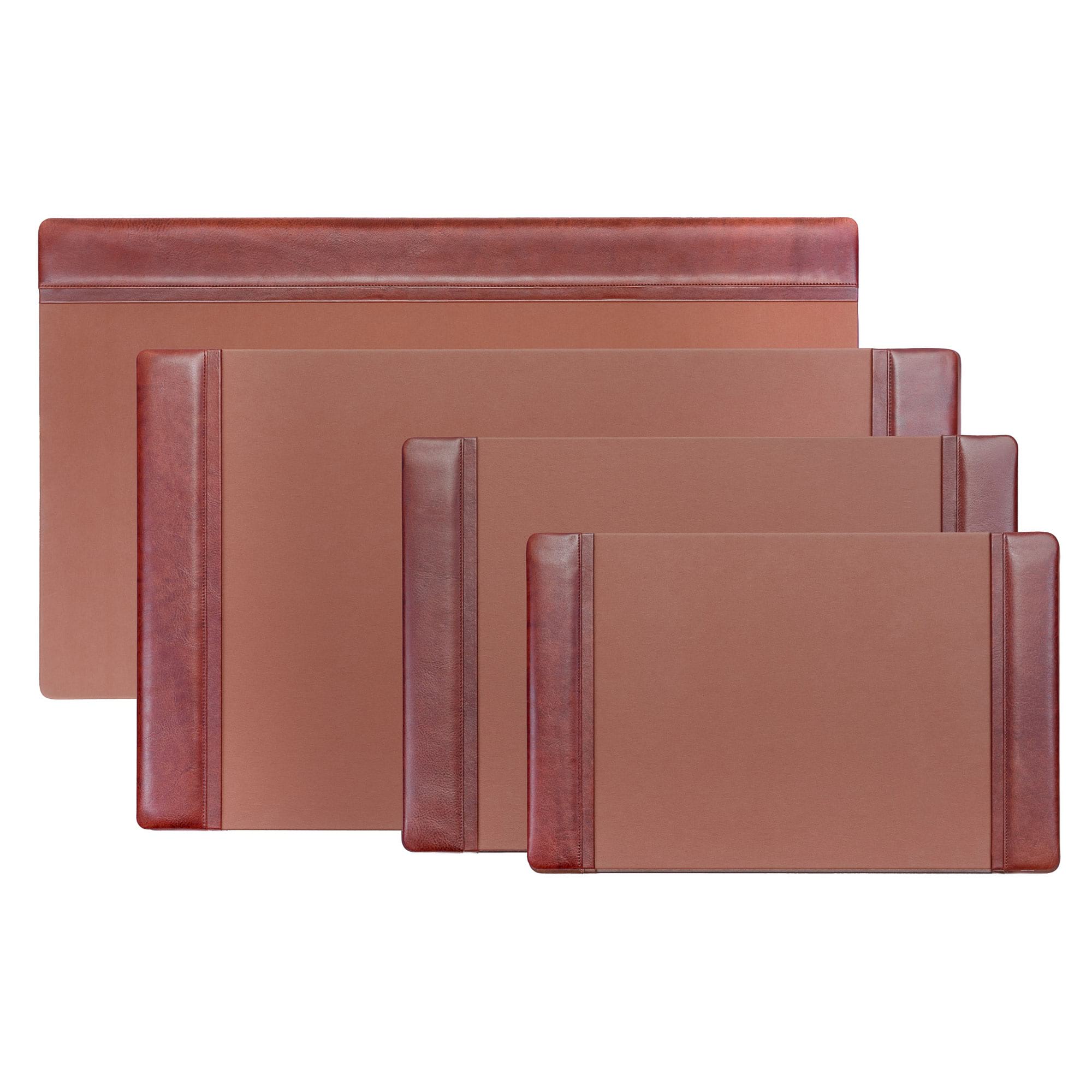 Mocha Leather 22" x 14" Side-Rail Desk Pad
