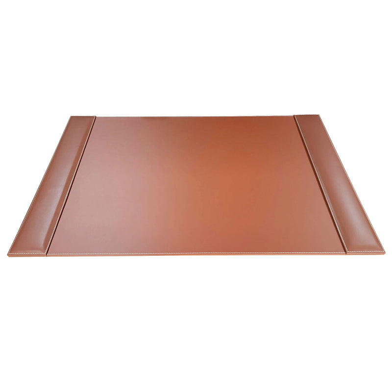 Rustic Brown Leather 25.5 x 17.25 Side-Rail Desk Pad