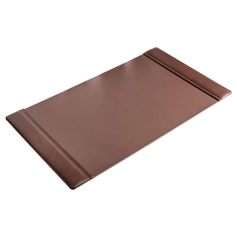 Chocolate Brown Leather 34" x 20" Side-Rail Desk Pad