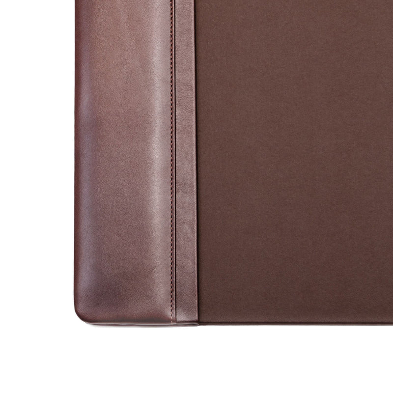 Chocolate Brown Leather 25.5" x 17.25" Side-Rail Desk Pad