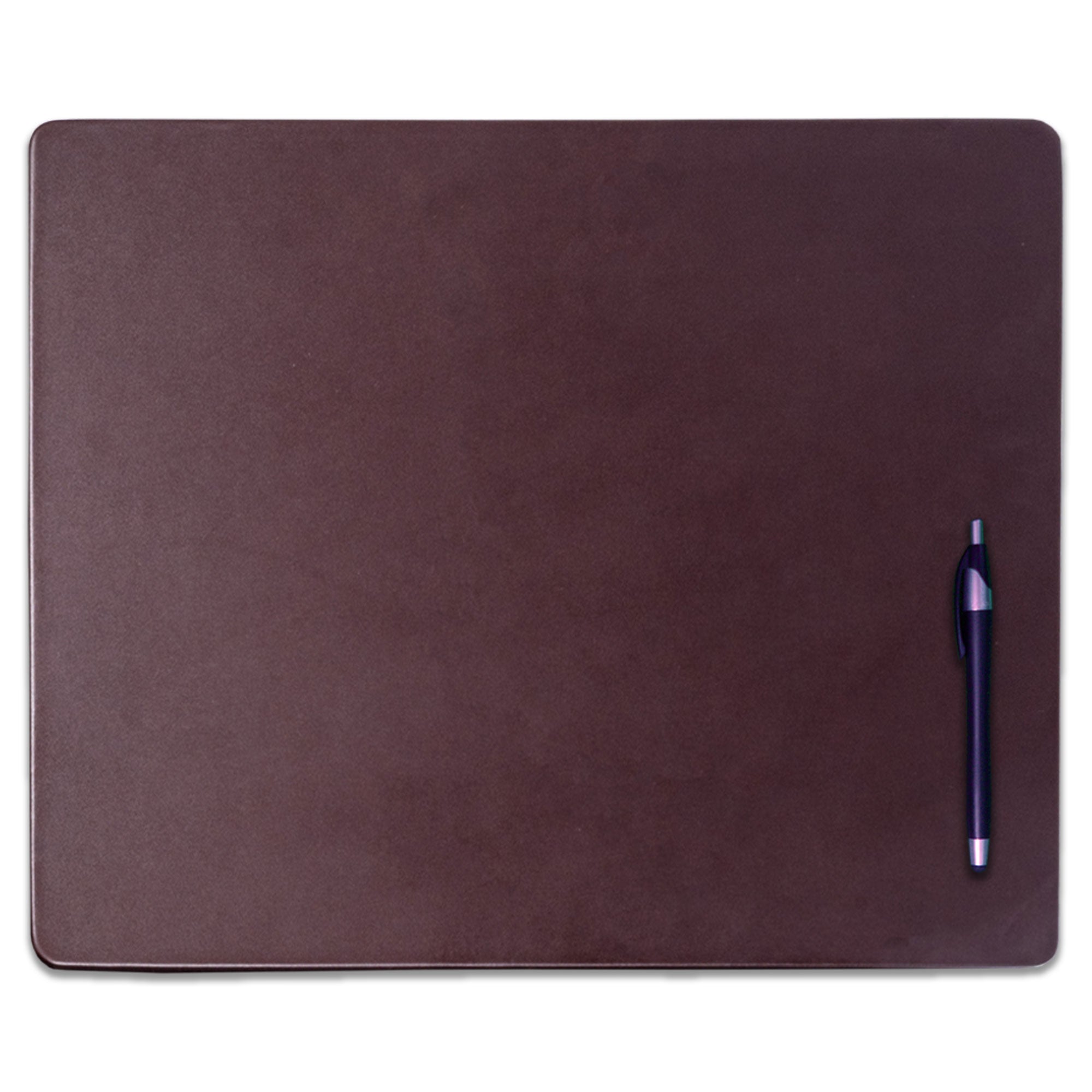 Chocolate Brown Leather 17" x 14" Conference Table Pad
