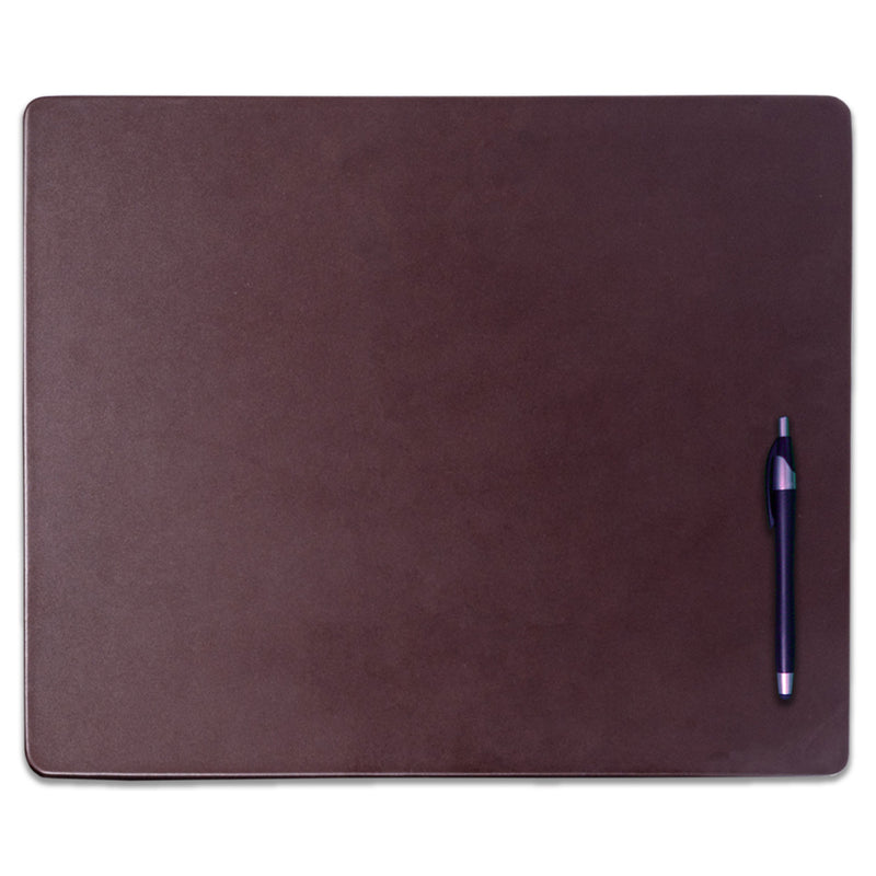 Chocolate Brown Leather 17" x 14" Conference Table Pad