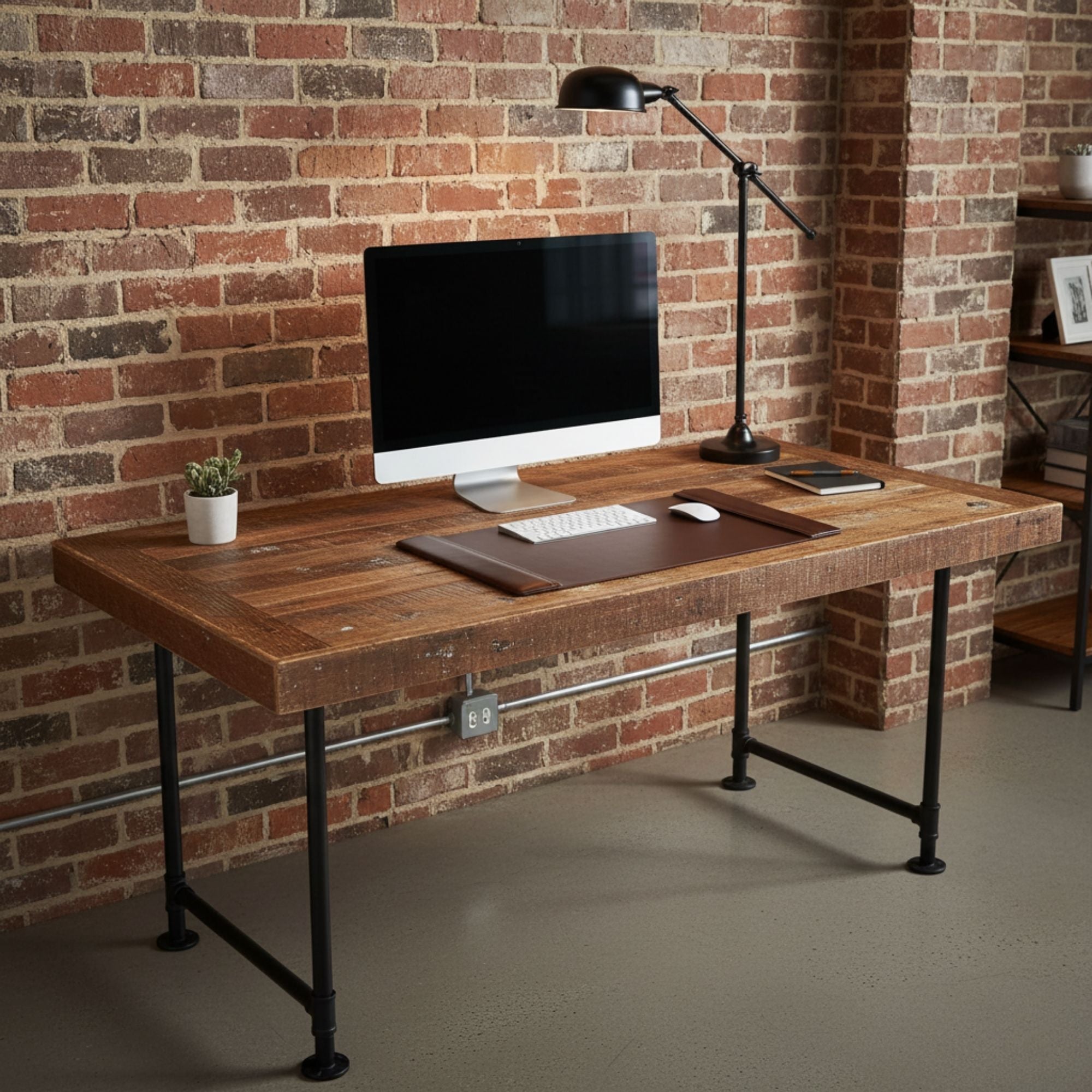 Chocolate Brown Leather 22" x 14" Desk Pad