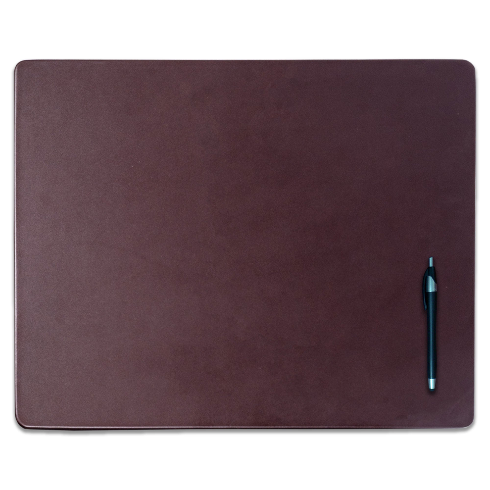 Chocolate Brown Leather 20" x 16" Conference Table Pad