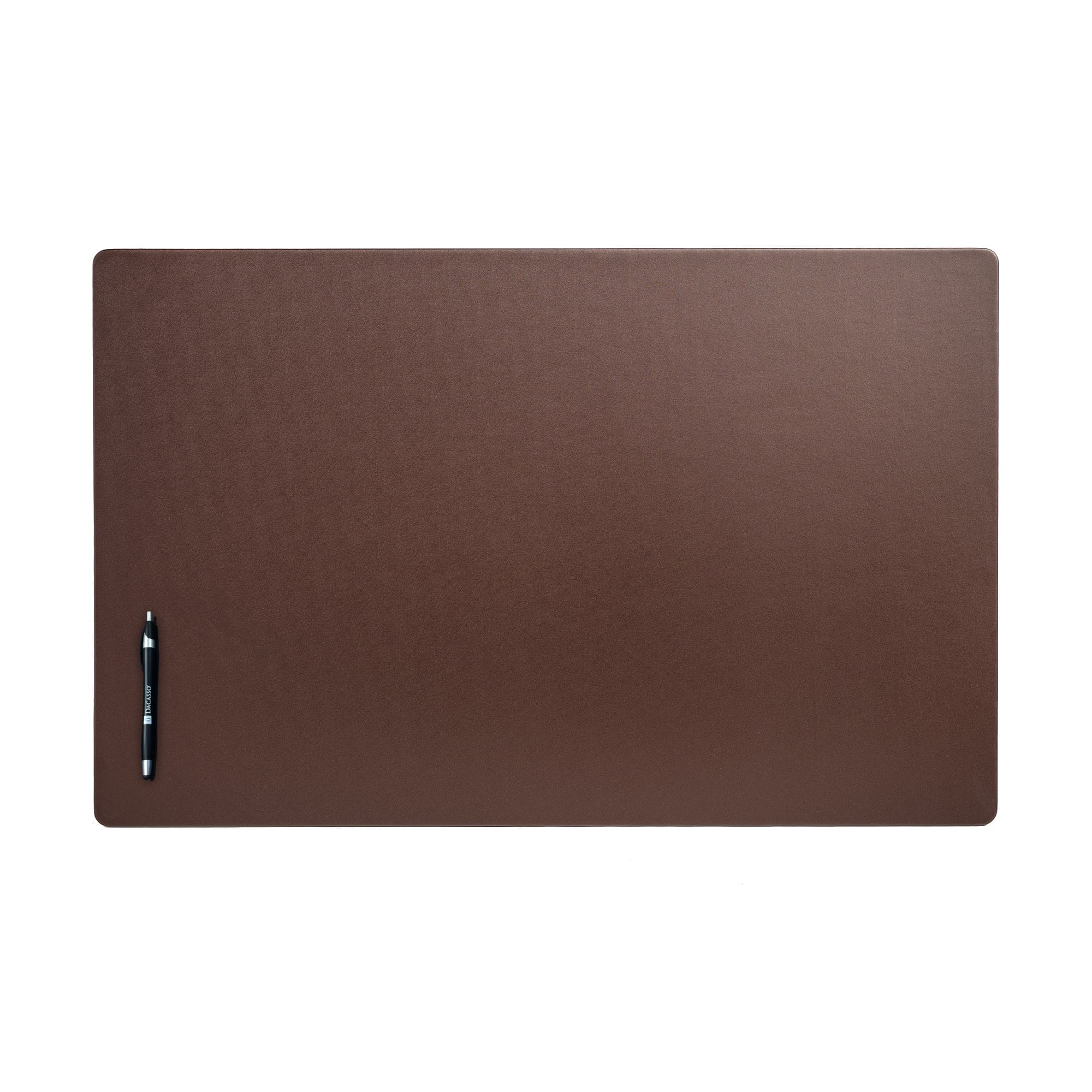 Chocolate Brown Leatherette 34" x 20" Desk Mat without Rails