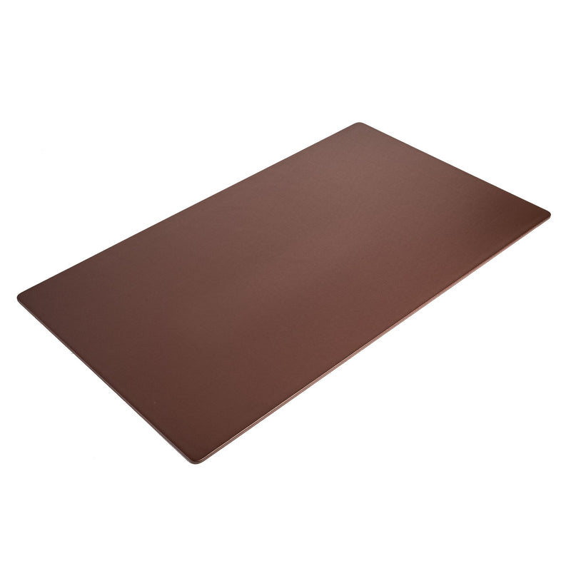 Chocolate Brown Leatherette 34" x 20" Desk Mat without Rails