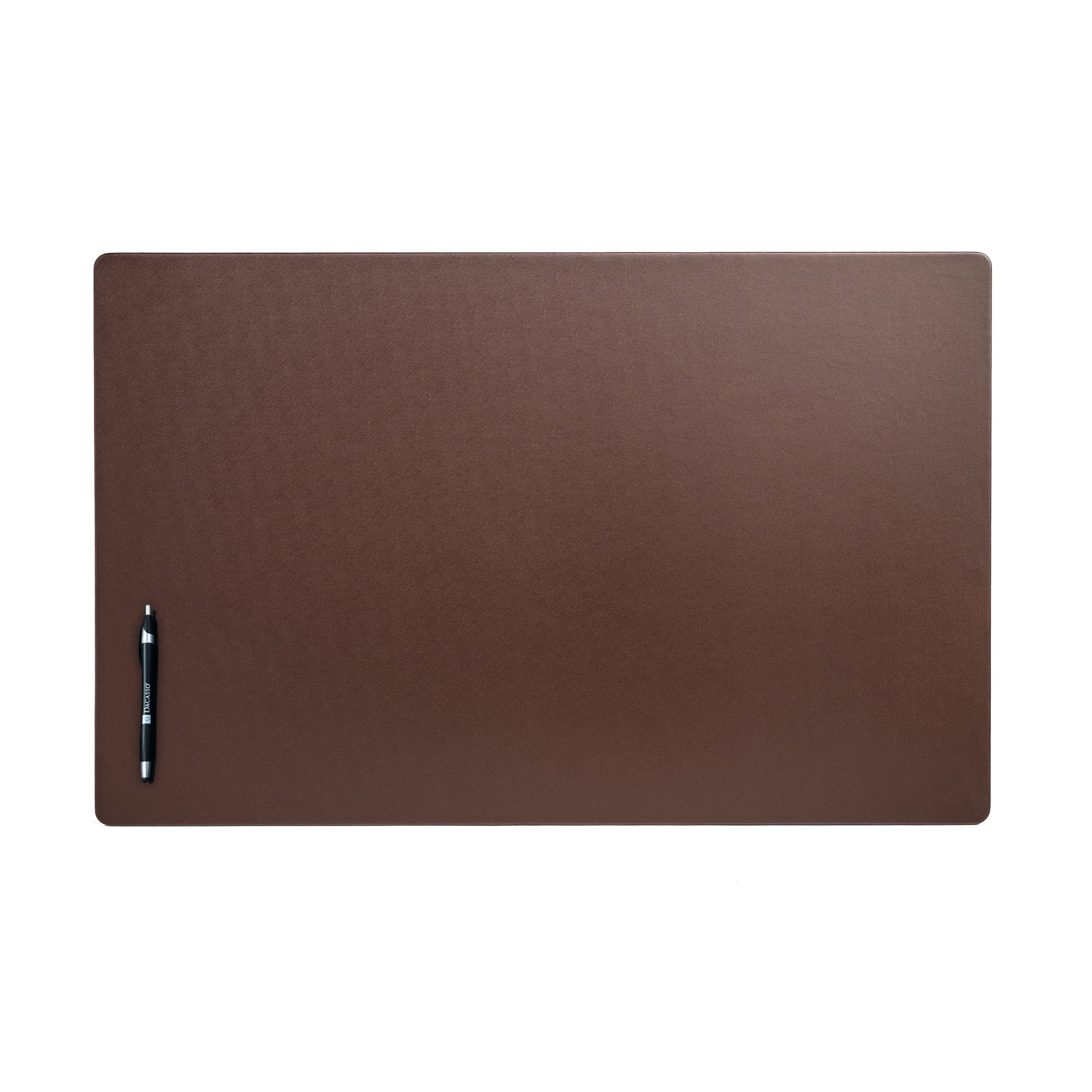Chocolate Brown Leatherette 30" x 19" Desk Mat without Rails