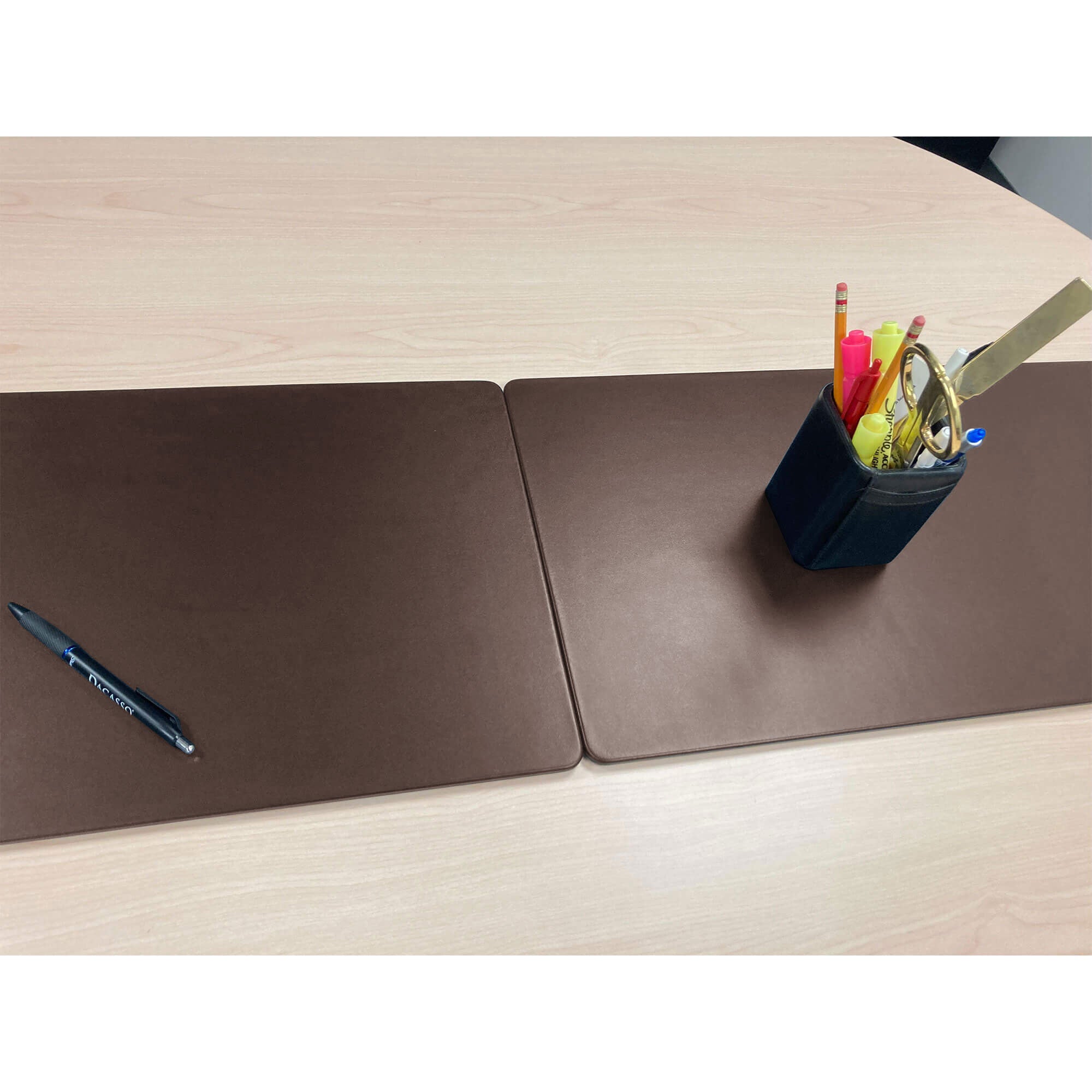 Chocolate Brown Leatherette 30" x 12.5" Conference Table Single Runner