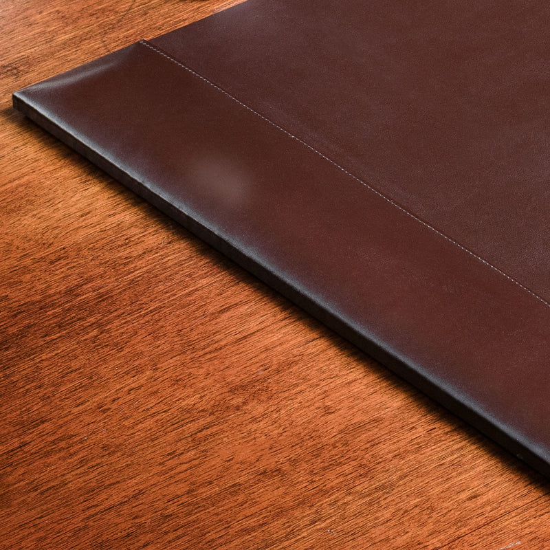 Dark Brown Bonded Leather 30" x 18" Desk Pad