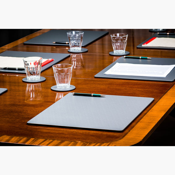 Gray Leatherette 17 x 14 Conference Table Pad
