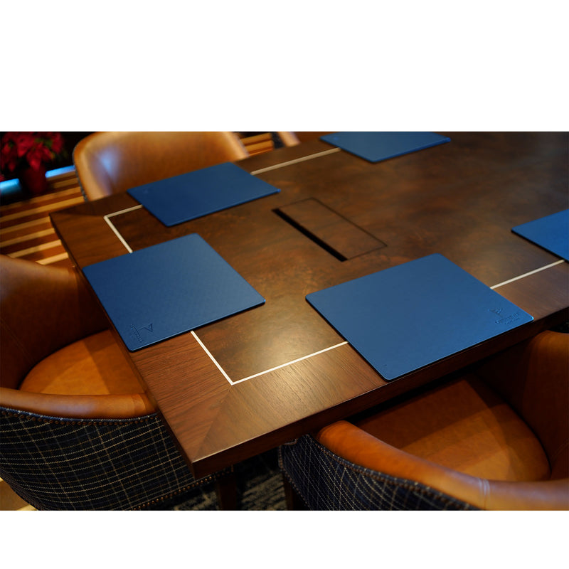 Navy Blue Leatherette 17 x 14 Conference Table Pad