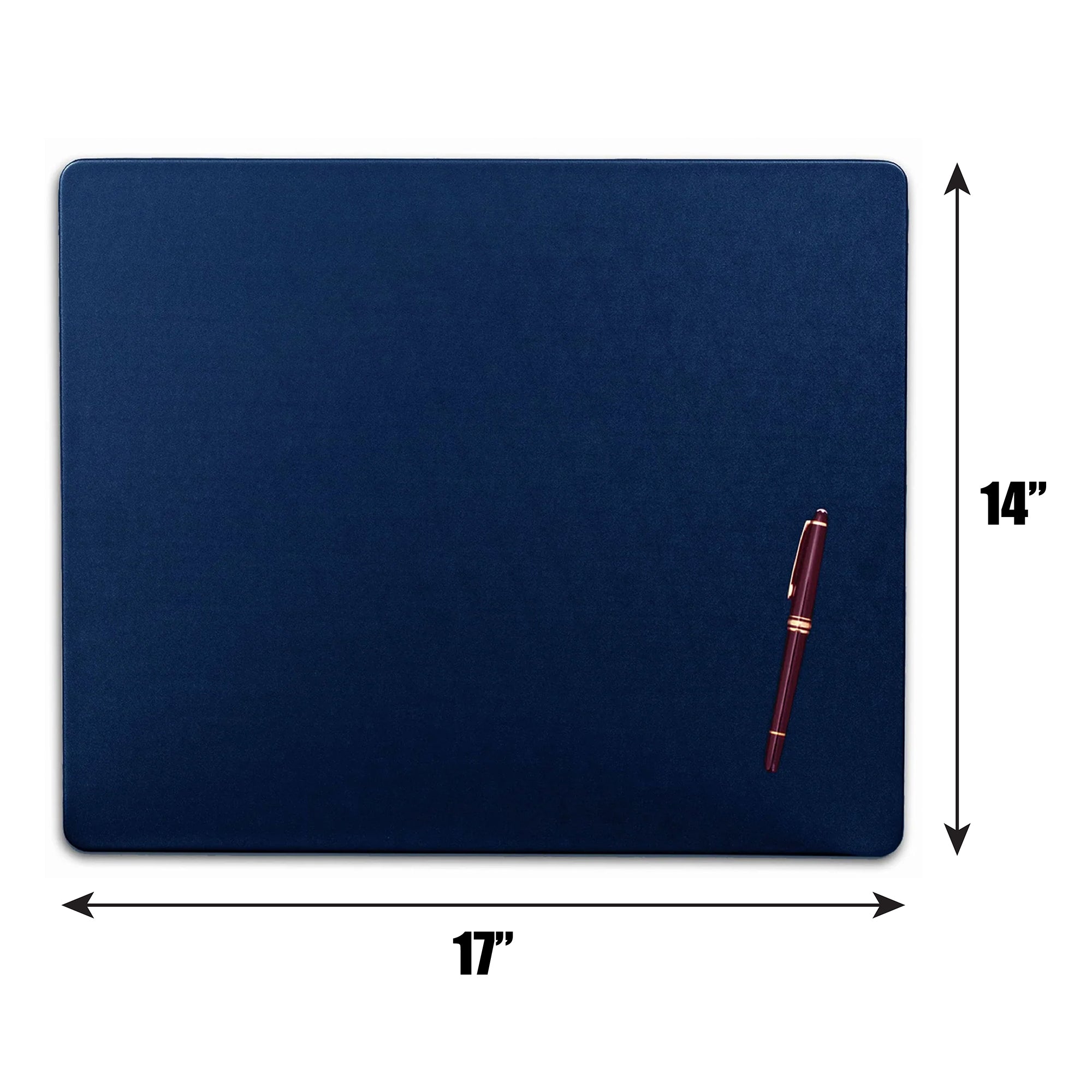 Navy Blue Leatherette 17 x 14 Conference Table Pad