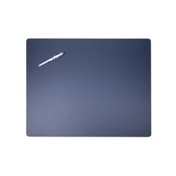 Navy Blue Leatherette Desk Pad w/out Rails, 24 x 19