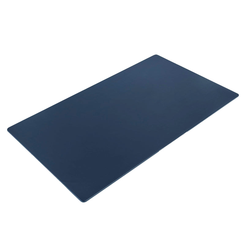 Navy Blue Leatherette Desk Pad without Rails, 34 x 20