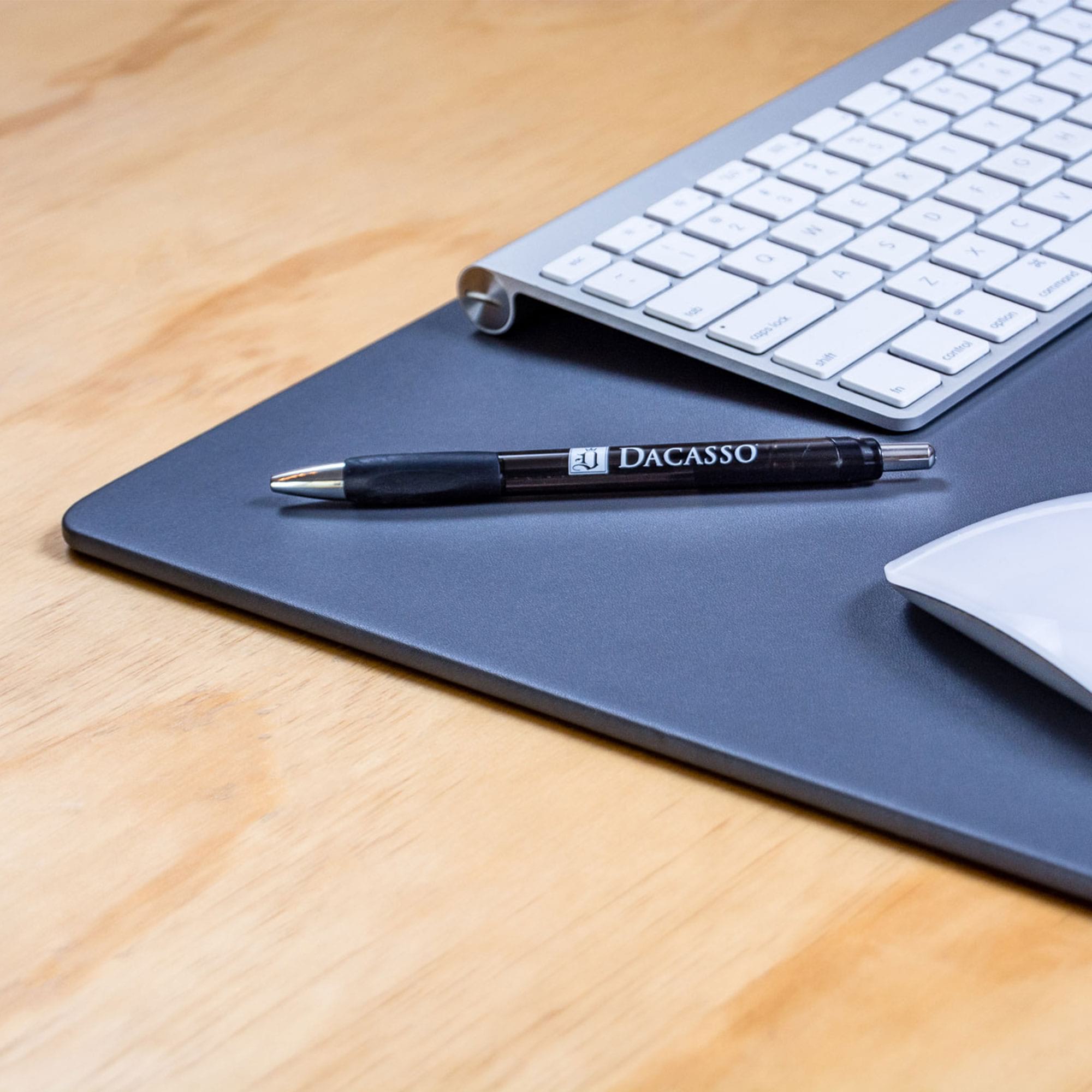 Gray Leather 17 x 14 Conference Table Pad