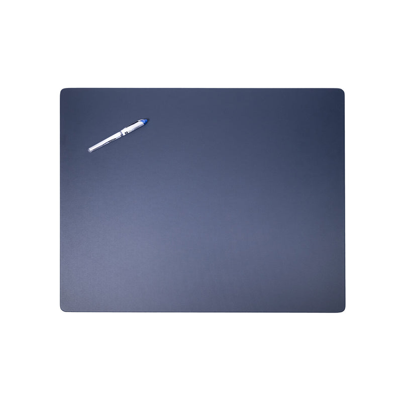 Navy Blue Leather 24 x 19 Desk Mat without Rails