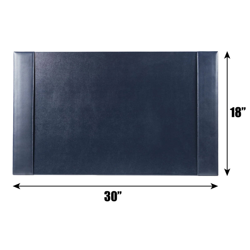 Navy Blue Bonded Leather 30" x 18" Desk Pad