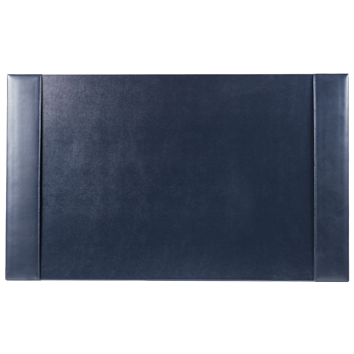 Navy Blue Bonded Leather Desk Pad w/ Calendar Insert, 30 x 18