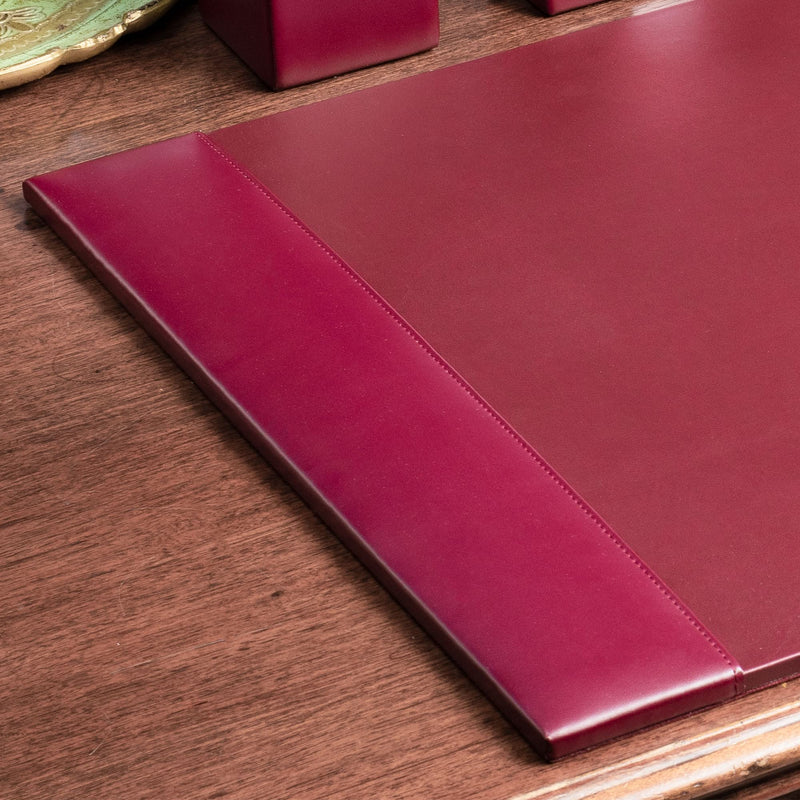 Burgundy Bonded Leather 30" x 18" Desk Pad