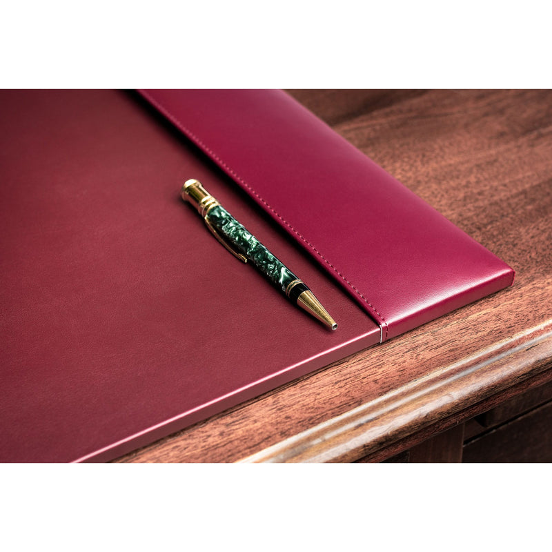 Burgundy Bonded Leather 30" x 18" Desk Pad