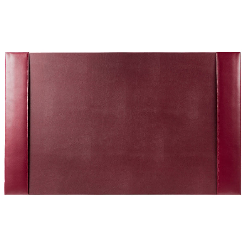 Burgundy Bonded Leather Desk Pad w/ 2025 Calendar Insert, 30 x 18