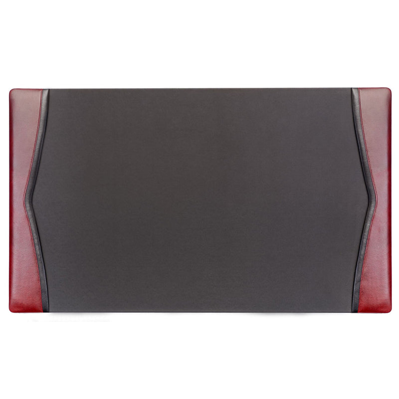 Burgundy Leather 34" x 20" Side-Rail Desk Pad