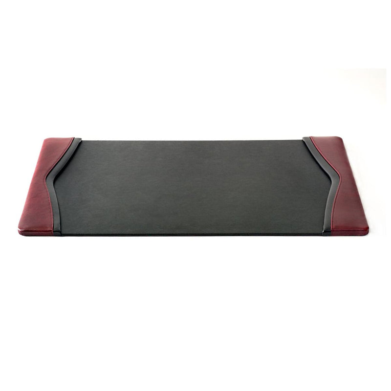 Burgundy Leather 34" x 20" Side-Rail Desk Pad