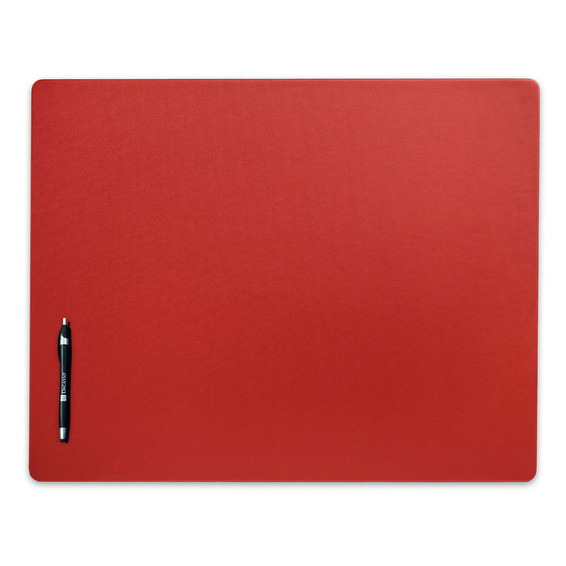 Red Leatherette Desk Pad w/out Rails, 24 x 19