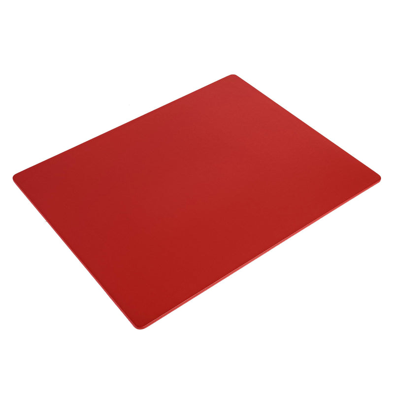 Red Leatherette Desk Pad w/out Rails, 24 x 19