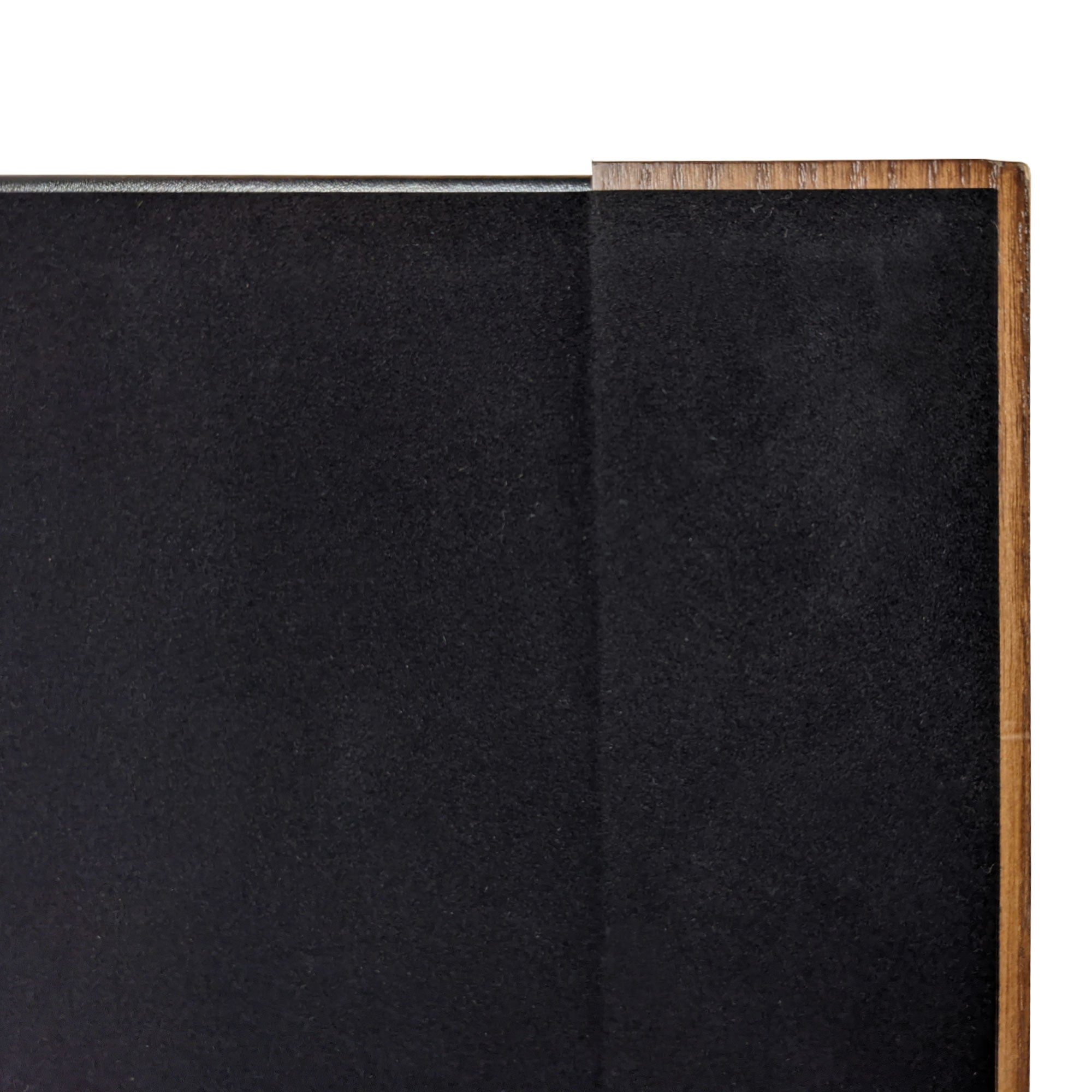 Walnut & Black Leather 34" x 20" Side-Rail Desk Pad