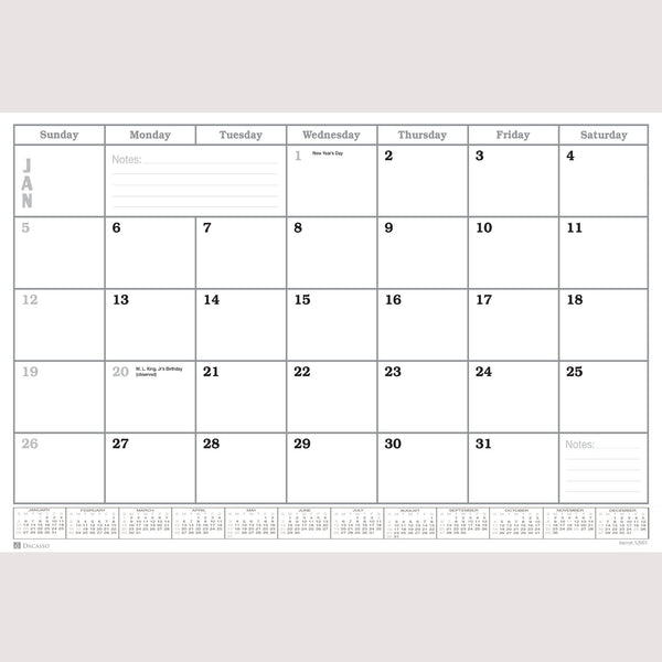 Desk Pad Monthly 2024 Calendar Insert, 24.5 x 16