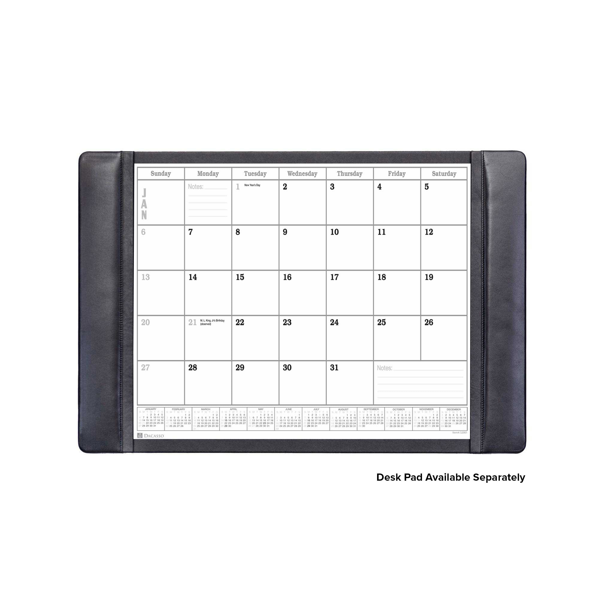 Desk Pad 2026 Monthly Calendar Insert, 24.5 x 16