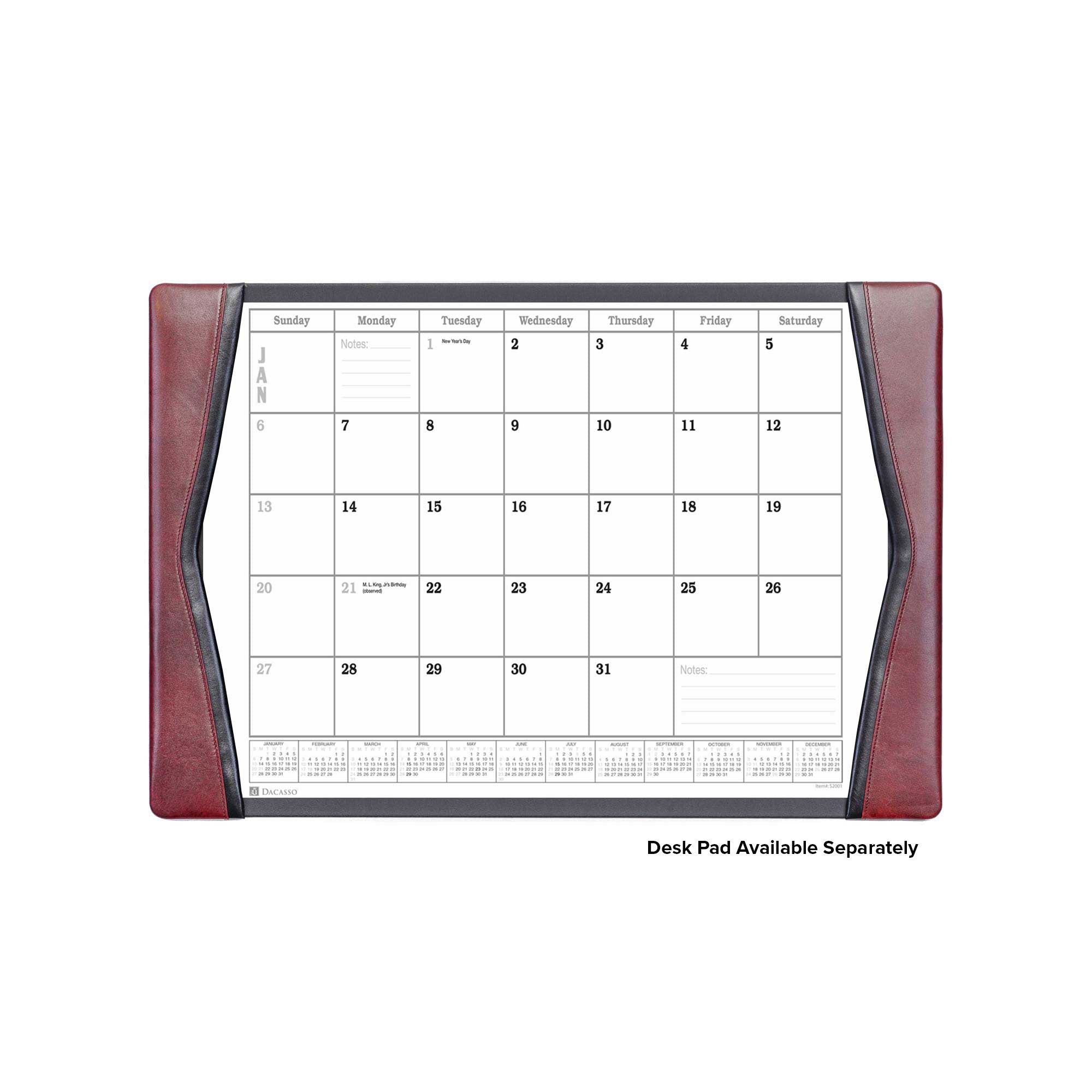 Desk Pad 2026 Monthly Calendar Insert, 24.5 x 16